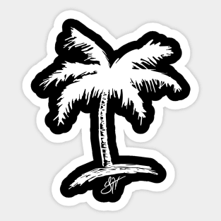 Pocket - Jhoni The Voice "OG Palm Pocket White" Tee Sticker